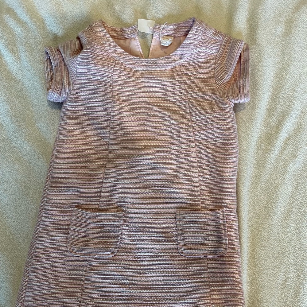 Gymboree youth girls size 8 pink boucle dress VGUC